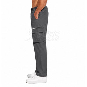 Pantalones Cargo Casuales para Hombre, Cintura Media, 100% Algodón, Cómodos, Corte Relajado, Tela Resistente para Uso Diario, Actividades al Aire Libre y Viajes - Product Image 3