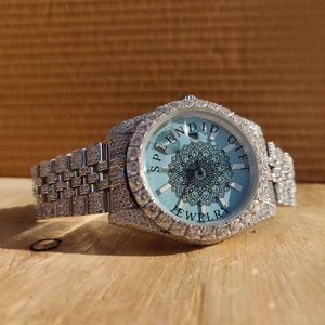 Reloj Splendidigie de Lujo con Movimiento ETA, Cristal de Zafiro y Moissanita, 28mm, Analógico de Cuarzo para Hombre, Correa de Oro Rosa - Product Image 1