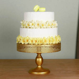 Support à gâteau en métal très vendu, design élégant et raffiné, haute qualité, mariages, fêtes, desserts, taille, forme et couleur personnalisables - Product Image 1