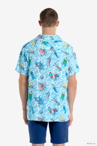 Camisa de hombre con estampado floral hawaiano, manga corta, informal, para playa, con botones, ligera, de algodón, para verano. - Product Image 2