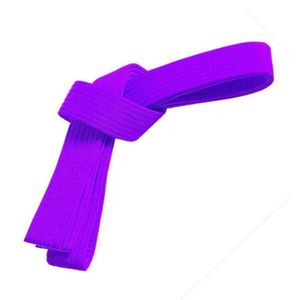 Ceinture d'arts martiaux unie violette en coton pour Karaté, Taekwondo, BJJ – Équipement sportif professionnel pour les niveaux de compétition - Product Image 2