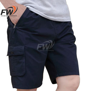 กางเกงขาสั้นคาร์โก้ผู้ชายสไตล์ยุโรปอเมริกัน ผ้าฝ้าย 100% ระบายอากาศได้ดี แห้งเร็ว เหมาะสำหรับฤดูร้อน สวมใส่สบาย ทรงหลวม ซิปหน้า - Product Image 1