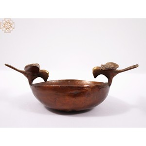 Bol Urli en laiton fait à la main de 8 pouces avec objet décoratif pour la maison Flying Bird - Product Image 4