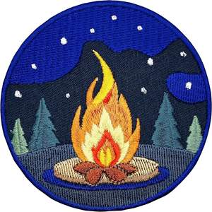 Parche Bordado de Tela Twill con Diseño Floral y Logotipo Personalizado para Mochilas, Chaquetas, Gorras, Ropa DIY, Venta al por Mayor, OEM - Product Image 1