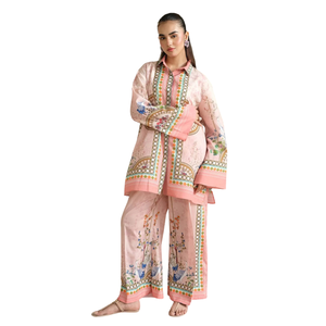 Traje de Mujer con Estampado Moderno, Colección Pakistaní de Algodón Premium - Product Image 2
