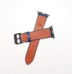 Correa de Cuero Nappa Italiano Suave Hecha a Mano de Alta Calidad para Apple Watch Iwatch, Color Azul Marino - Product Image 3