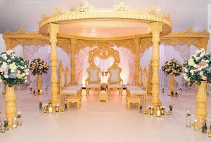 High Quality Wooden <b>Wedding</b> Mandap Design <b>Wedding</b> Ganesha Wooden Mandap Set Avni Wooden Mandap for Royal <b>Wedding</b> Decor Australia - Product Image 3