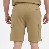Ensemble de shorts streetwear vintage pour homme, été, en tissu éponge, respirant, t-shirt et short cargo, tenue décontractée pour un usage quotidien