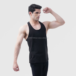 Wholesale Men's Eco-Friendly Quick Dry Breathable Stand Collar Tank Top Custom Logo Polyester Workout Gym Y Back Stringer Hot - Product Image 5