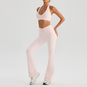 Nuevo Conjunto de Yoga para Mujer, Ecológico, Ligero, Transpirable, de Color Sólido, Ropa Deportiva para Gimnasio, Traje de Fitness para Correr, Sin Costuras - Product Image 4