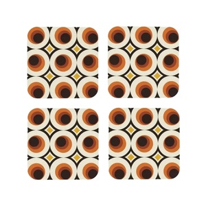 Sous-verre rond en céramique de haute qualité avec logo personnalisé absorbant l'eau et antidérapant résistant à la chaleur avec style classique - Product Image 1