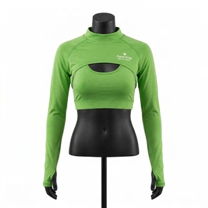 Bolero elegante de manga larga para mujer, estilo cubrebretón, con frente abierto y corte recortado. - Product Image 1