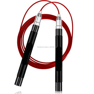 Corde à sauter en cuir avec poignée en bois, longueur réglable pour l'entraînement de boxe et les exercices de fitness - Product Image 1