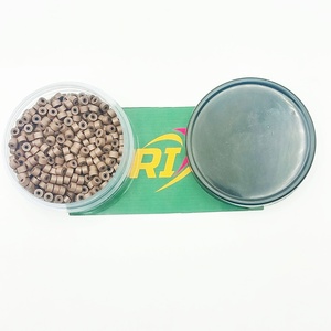 Perles professionnelles pour extensions de cheveux, micro-anneaux en aluminium doublés de silicone, nano-perles pour usage en salon, logo personnalisé OEM, vente en gros - Product Image 2