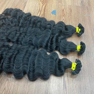 Extensiones de Cabello Humano Vietnamita Premium con Punta de Queratina, Color Natural, Cabello Humano Rizado Birmano - Product Image 4