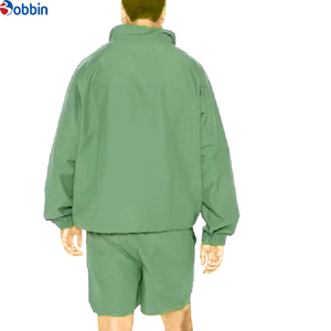 Comfortable Custom Logo Half <b>Zip</b> up Jacket Nylon Sports Shorts Sets Tracksuits Custom Unisex <b>Zip</b>-Up Knee-Length Windbreaker Set - Product Image 4
