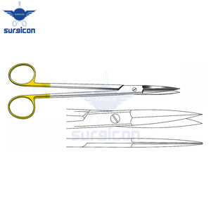 Ciseaux McIndoe 19 cm / 7-1/2 po droits pour cartilage, bords extérieurs semi-affûtés, TC Gold, professionnels, chirurgicaux, médicaux - Product Image 5