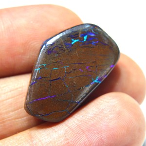 Opale de Boulder australienne naturelle, cabochon, opale solide, pierre précieuse en vrac, opale de Boulder australienne à feu bleu, pierre faite à la main pour bijoux - Product Image 2