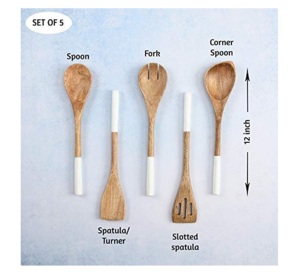 Utensilios para Ensaladas Hechos a Mano, Ecológicos, Aptos para Lavavajillas, para Cocina, Hechos en India - Product Image 2