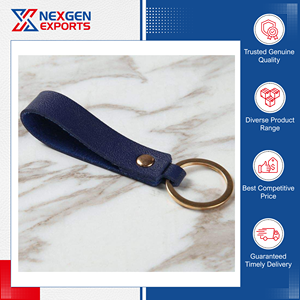 Bulk Quantity Available High Quality Fashionable Portable Handmade Lightweight PU <b>Leather</b> Keychains Indian Supplier Exporter - Product Image 4