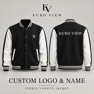 Chaqueta Varsity Euro View Personalizada con Capucha de Forro Polar, Cortavientos, con Bloques de Color y Cierre de Cremallera para Hombre - Estilo Vintage - Product Image 3