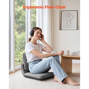 Sedia da Gaming Ergonomica con 5 Posizioni Regolabili, Telaio in Metallo Pieghevole e Robusto, Supporto Lombare in Schiuma Riciclata, Sedia da Terra - Product Image 2
