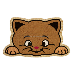 Tapis en fibre de coco sur mesure de haute qualité, style moderne et luxueux, avec imprimé animal écologique, lavable, pour porte. - Product Image 5