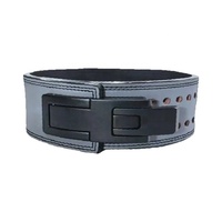 Ceinture de soutien lombaire réglable avec double boucle pour la musculation et l'entraînement en force, unisexe, en cuir artificiel