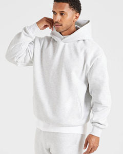 Nouveaux sweats à capuche en jersey blanc avec logo personnalisé, 100% coton, pour hommes, coupe décontractée confortable, chaleur douillette, parfaits pour l'hiver - Product Image 3
