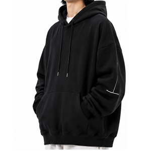 เสื้อฮู้ดดี้โอเวอร์ไซส์สั่งทำพิเศษ ผ้าฝ้ายฟลีซหนานุ่ม ใส่ได้ทั้งชายและหญิง สไตล์สตรีทแวร์ รับผลิตแบบ OEM ODM แบรนด์ส่วนตัว ขายส่งเสื้อผ้าจากโรงงาน - Product Image 2