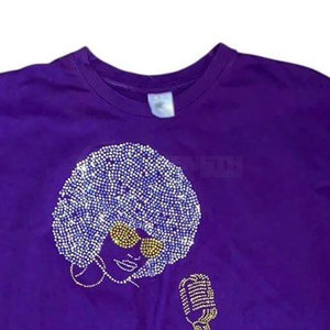 Camisetas con Pedrería, Tela Suave al Tacto con Decoración Brillante a la Moda, Camisetas con Pedrería Elegantes para el Día a Día - Product Image 6