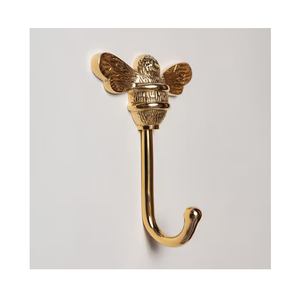 Handicrafts Bee Design Brass Cabinet Hook Holder For Modern Home Attractive Design Towel Coat Purse Hanging Holder - Product Image 1