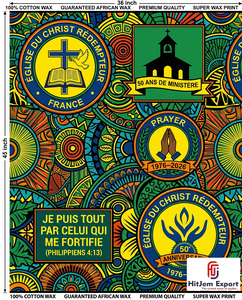 Customized African Wax Print Fabric Supplier Church Convention Anniversary Celebration Fundraising Textile Manufacturer - Product Image 5