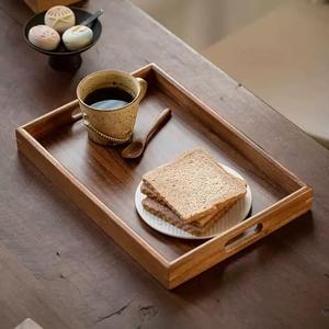 Nueva Bandeja de Servicio de Bambú Elegante para Té y Comida, Estilo Japonés, con Diseño de Nogal Sudamericano, Ideal para el Hogar y Restaurantes - Product Image 6