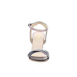 Black FN5349 Heeled <b>Sandal</b> with Fancy Detail - Product Image 1