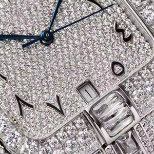 Urban Shine Simple iced out Moissanite Diamond Quartz Watch for Men with Strong Build and Daily Wear Comfort - Product Image 3