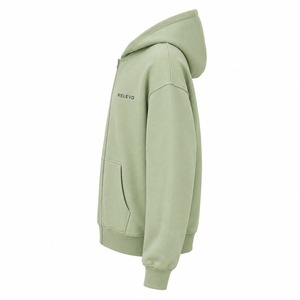 เสื้อสเวตเชิ้ตมีฮู้ดแบบซิป Relevo ขนาดใหญ่พิเศษ สีพื้น ผ้าฟลีซ สวมใส่สบายๆ สำหรับฤดูใบไม้ร่วง เหมาะสำหรับผู้ชาย - Product Image 5
