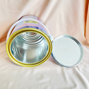 Lata Redonda Pintada de Blanco de 5L con Asa de Plástico y Tapa Metálica, Personalizable con Marca y Logotipo para Almacenamiento de Pintura/Tinta - Product Image 3