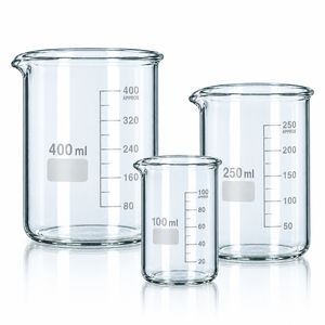 Vaso de Laboratorio de Grado Industrial de Forma Baja de 400 ml con Borde Reforzado y Boquilla, Vidrio de Laboratorio de Alta Durabilidad - Product Image 2
