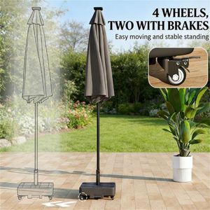 Base per Ombrellone da Terrazzo Nera, Accessorio Elegante per Ombrelloni e Basi da Patio - Product Image 3