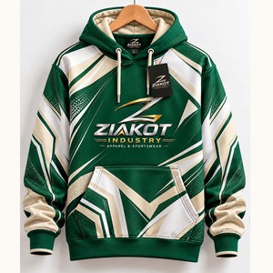 Wholesale Direct Ziakot Industry Custom Stitched Green Red-<b>White</b> Christmas 3D Sports Pullover <b>Sweatshirt</b> Hoodie - Product Image 3
