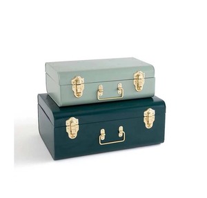 Coffre de rangement vert mat de luxe - Product Image 2