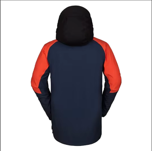Men's Hooded Color Blocked <b>Ski</b> <b>Jacket</b> Waterproof Primaloft Insulated Zipper Closure Gray Black <b>White</b> Gore-Tex Technology - Product Image 6