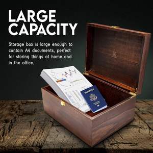 Boîtes cadeaux en bois, boîte à souvenirs pour objets précieux, boîtes décoratives avec couvercle à charnière, boîtes en bois, boîte de rangement avec couvercle - Product Image 3