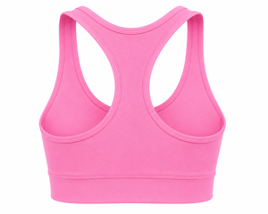 Women's Pink <b>Racerback</b> Sports <b>Bra</b> Scoop Neck Breathable Seamless Spandex Polyester High Support Yoga Activewear Gradient Front - Product Image 2