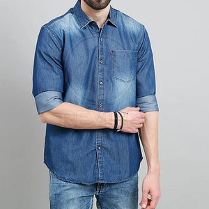 Modern Fashion 100% Cotton Breathable <b>Jeans</b> <b>Shirt</b> Durable Stitching Smart Look <b>for</b> <b>Men</b> Winter Wear - Product Image 4