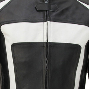 <b>Men's</b> Slim Fitted Lightweight Color Blocked Motorcycle <b>Jacket</b> Heat-Transfer Printed <b>Letter</b> Pattern Stand Collar Zipper Closure - Product Image 4