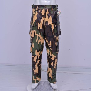 Leather Camouflage <b>Pant</b> High Waist Full Length Regular Fit Breathable Polyester Casual <b>Summer</b> Style With Pockets with OEM ODM - Product Image 1
