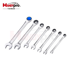 Jeu de clés mixtes HANDYPRO 7 pièces en acier à haute teneur en carbone, clé à cliquet pour réparation automobile, outils pour véhicules - Product Image 1