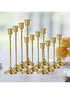 Porte-bougie, porte-bougie de mariage, support de bougie pour centre de table, porte-bougie décoratif pour la maison, chandelier en métal - Product Image 4